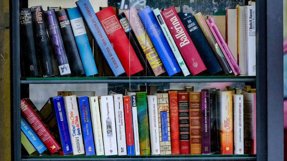 Bücher in einem öffentlichen Bücherschrank