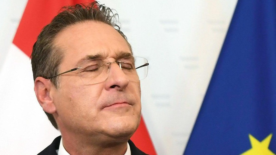 Vizekanzler Heinz Christian Strache (FPÖ) während einer Pressekonferenz zur Zukunft der Koalition nach dem Veröffentlichen des "Ibiza - Videos" am Samstag, 18. Mai 2019 im Bundeskanzleramt in Wien.